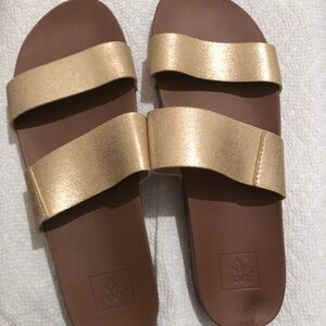 Reef Gold and Brown Sandals Modern Double Strap